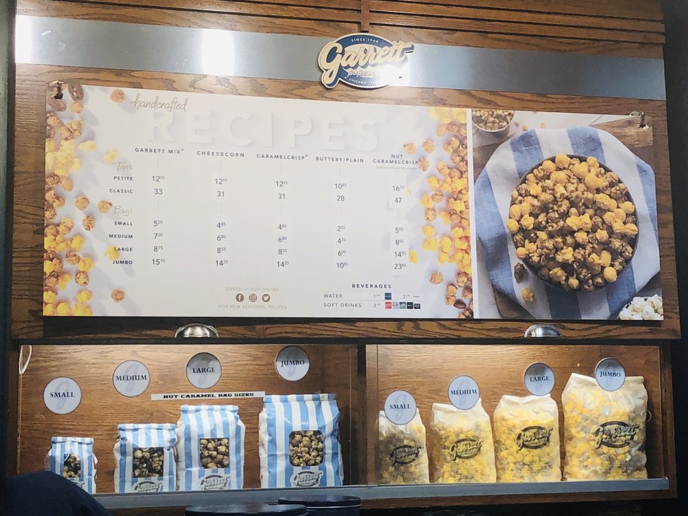 Prices And Sizes Yelp Photo Of Garrett Popcorn S Chicago Il United States Prices And Sizes