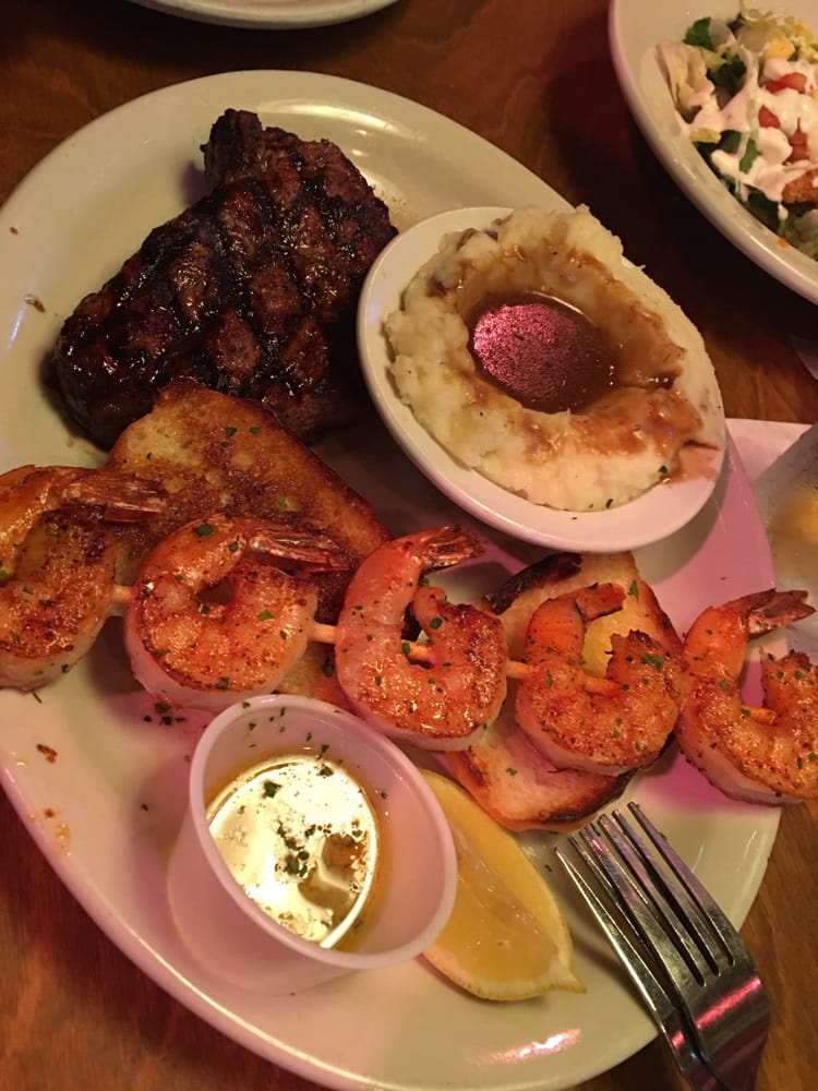 Sirloin with grilled shrimp and mashed potatoes Yelp