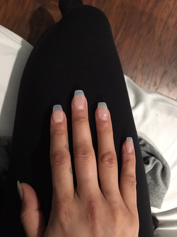 Clear Coffin Shaped Nails By Tiffany Yelp Photo Of New Escape Nail And Day Spa Santa Cruz Ca United States