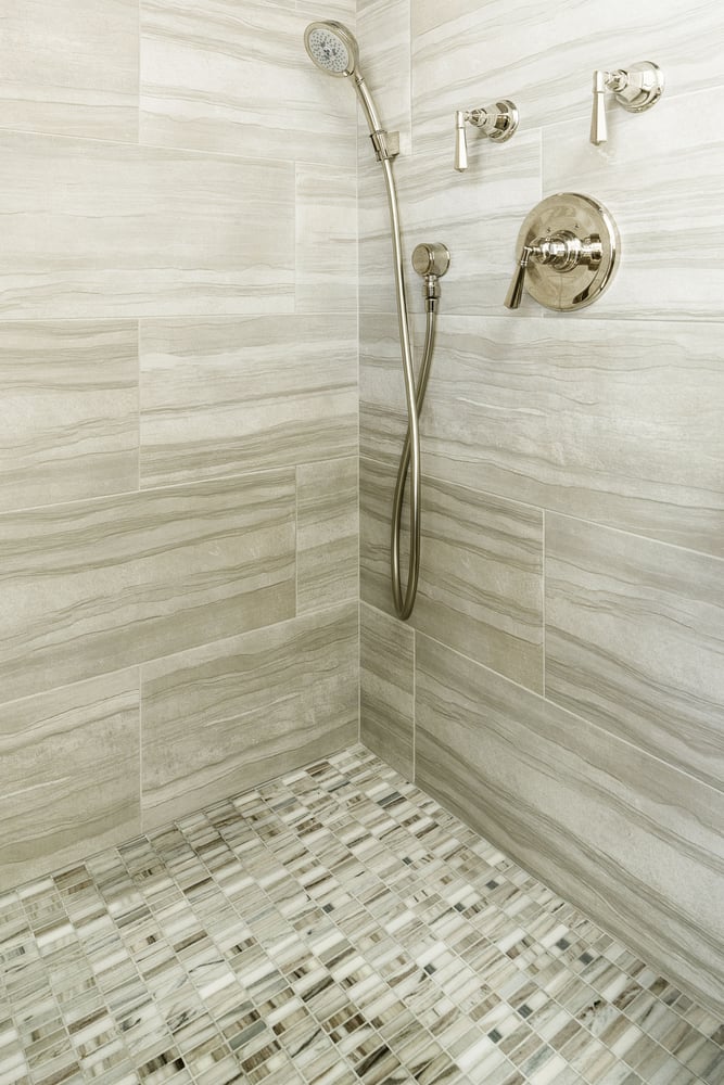 Shower Walls Featuring Colisseum 12x24 Italian Porcelain Tile Color Photo Of Lewis Floor Home Northbrook Il United States Shower Walls