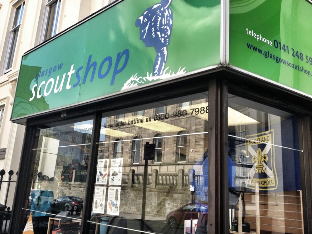 Glasgow Scout Shop Outdoor Gear 21 Elmbank Street, Charing Cross