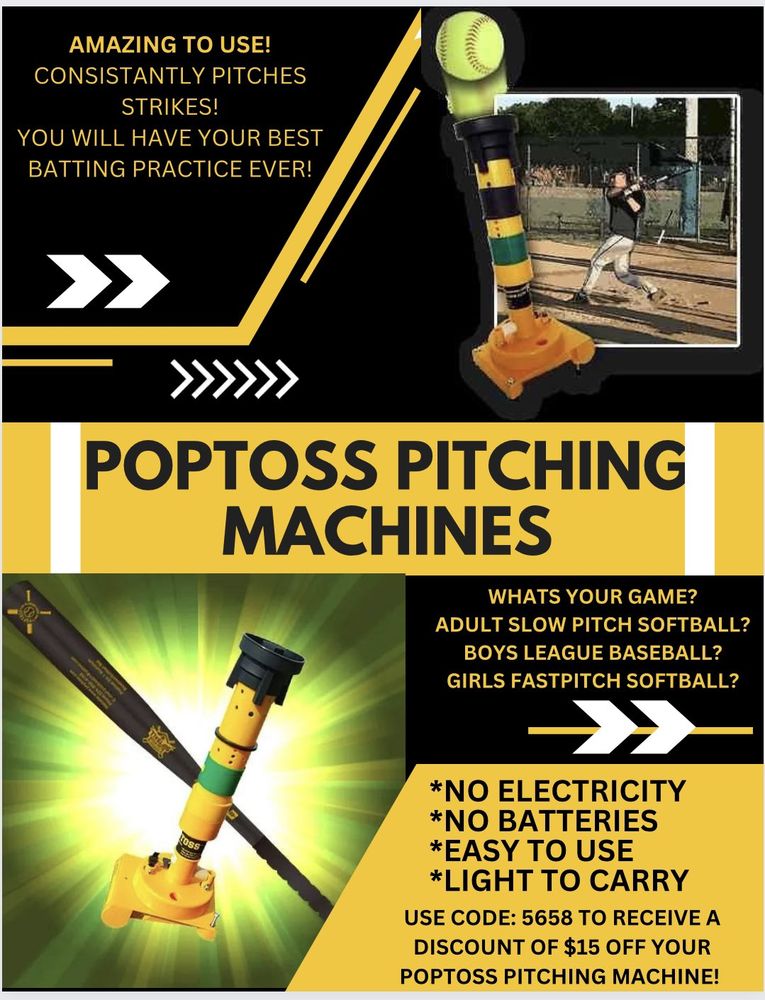 PopToss SlowPitch softball pitching machines, Glen Ellyn Roadtrippers