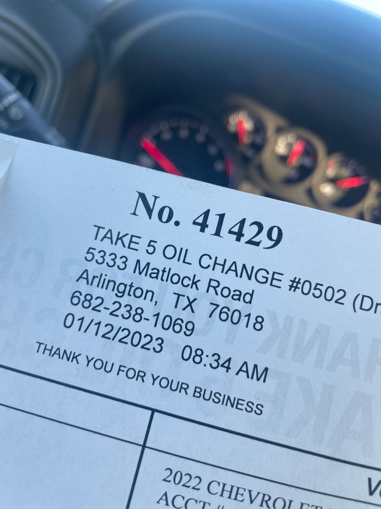 Take 5 Oil Change