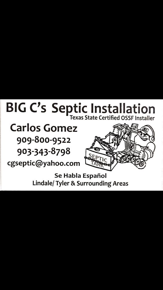 Big C's Septic installation