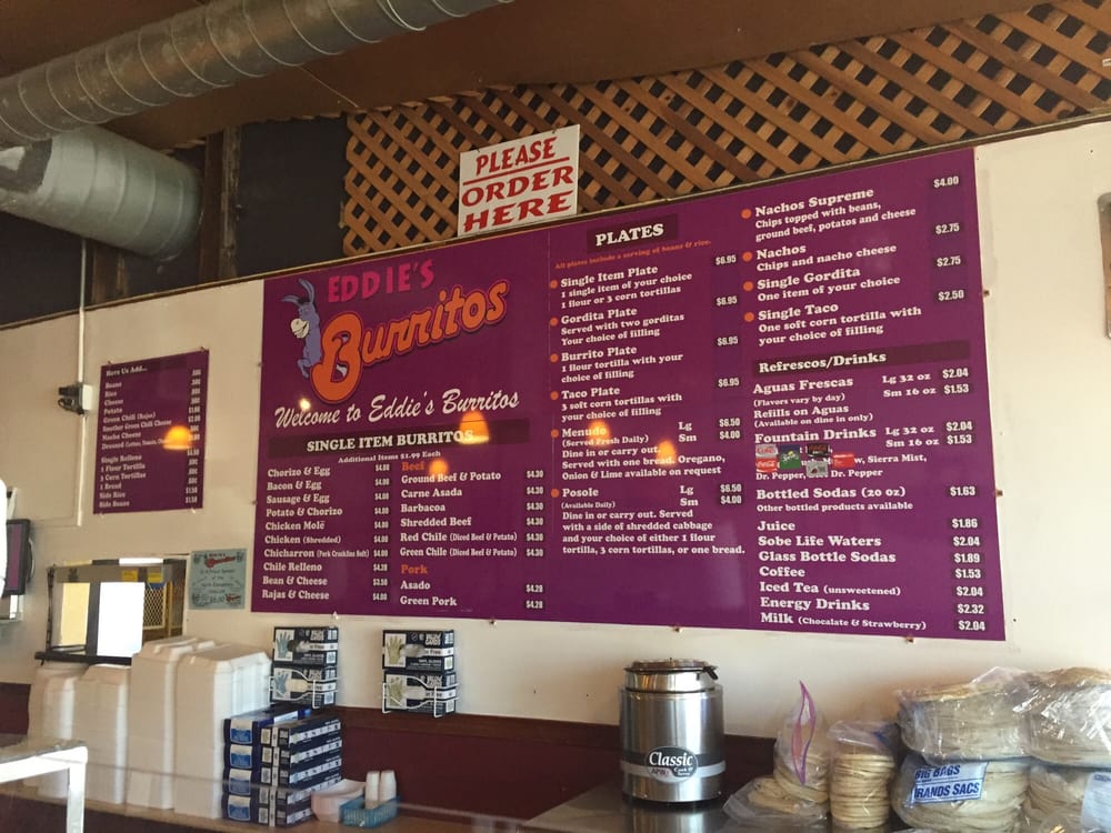 Eddie’s Burritos 37 Reviews Mexican 700 1st St, Alamogordo, NM