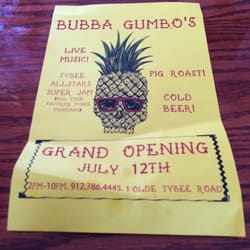 Bubba Gumbo S Tybee Island Menu Bubba Gumbo S Tybee Island Menu