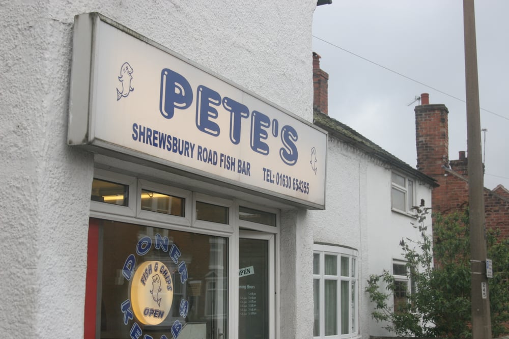 Pete’s Fish Bar Fish & Chips 45 Shrewsbury Road, Market Drayton