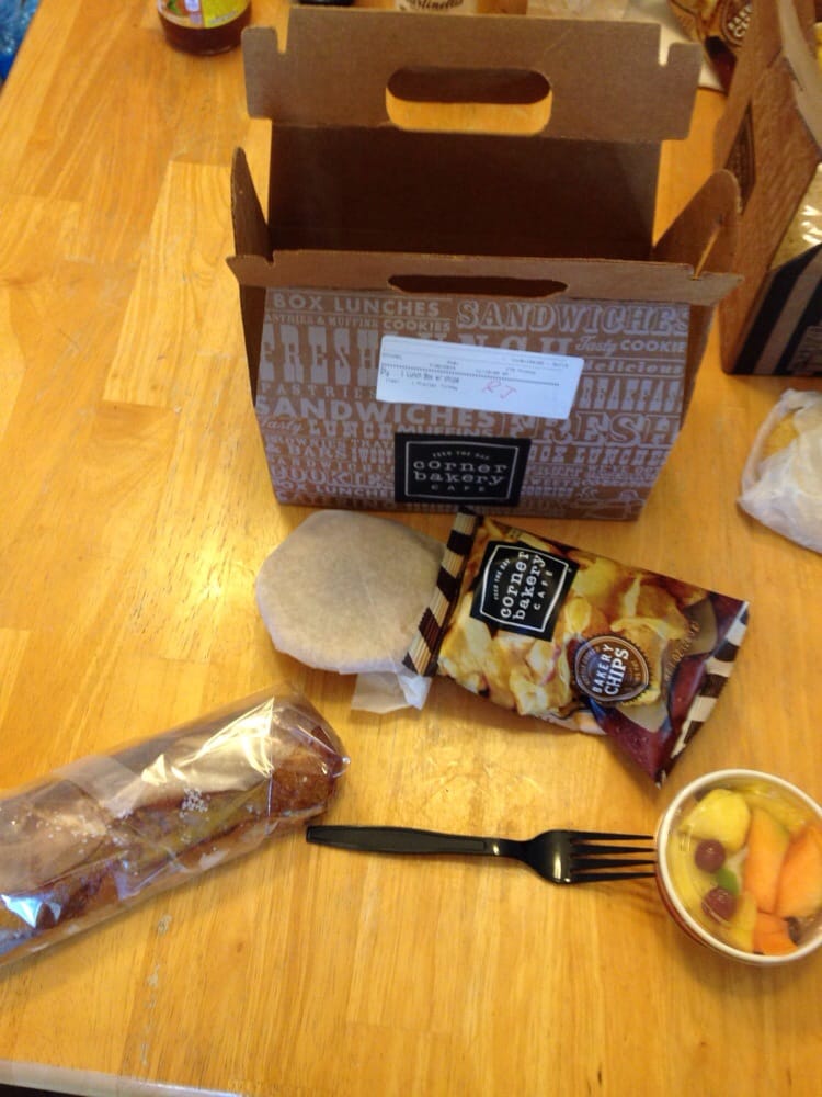 Lunch Box With Turkey Sandwich On Pretzel Bread Snicker Doodle Photo Of Corner Bakery Cafe Temecula Ca United States Lunch Box With