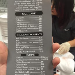 Photos For Vernis Nail Bar Yelp Photo Of Vernis Nail Bar Woodland Hills Ca United States Spa Menu