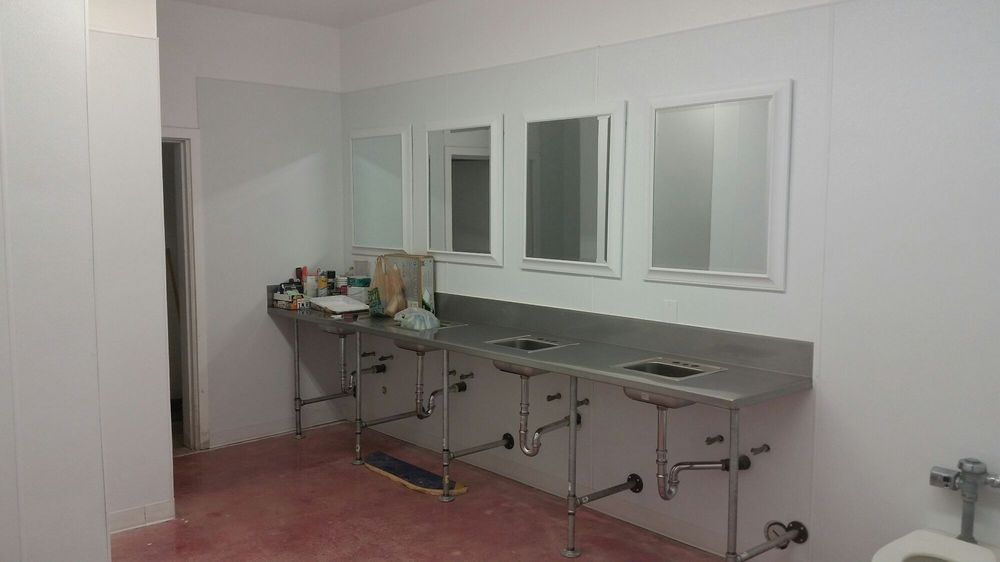 Commercial Bathroom Remodel Replaced Old Countertop With A Custom
