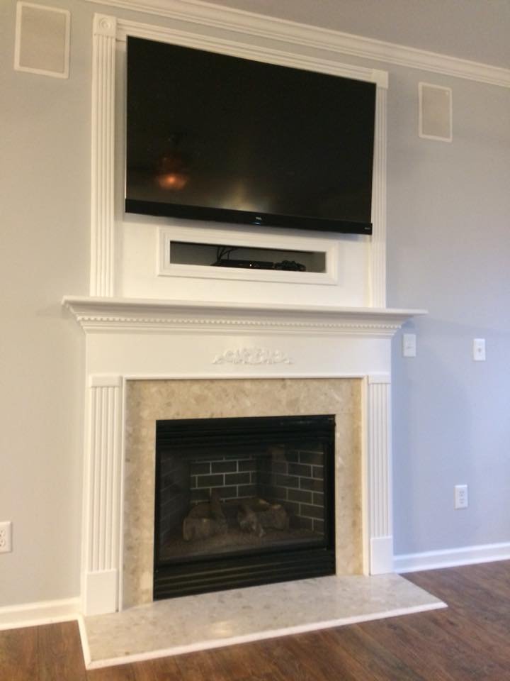 Excellent Job On Covering Our Old Tv Wall Hole Looks Like It Was Photo Of Ina Custom Mounts Charlotte Nc United States Excellent Job On