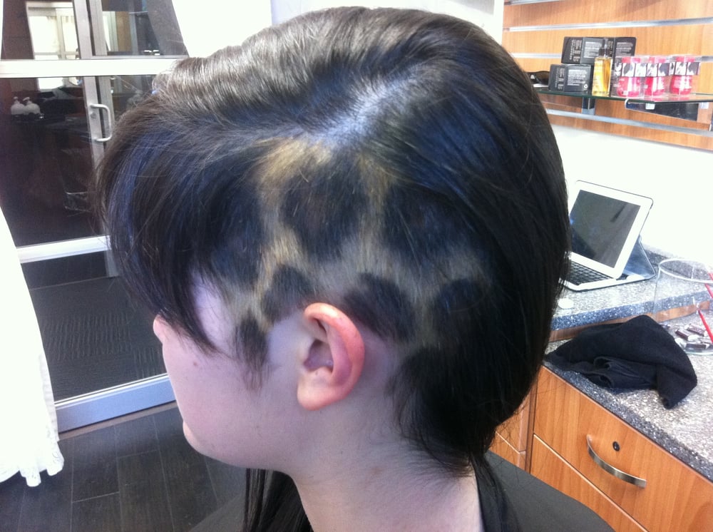Leopard Print Her Hair Is Really Long With A Hidden Panel Shaved