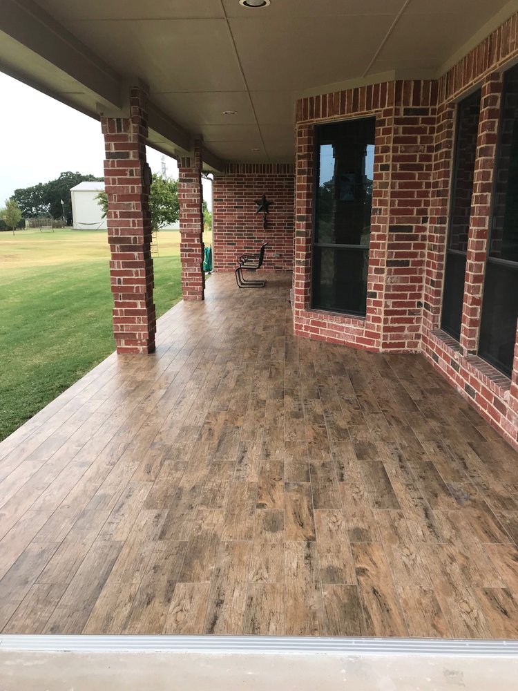 Wood Looking Porcelain Tile On Back Porch 1 Yelp Photo Of Ted S Floor And Decor Sachse Tx United States Wood