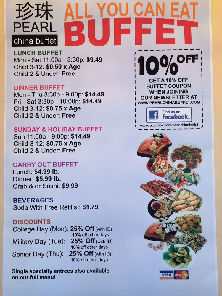 PEARL China Buffet 17 Photos & 10 Reviews Buffets 21 E Lincoln Rd
