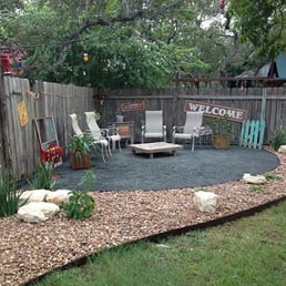 Beach themed backyard setting. - Yelp