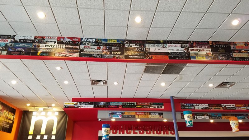 Prior to AMC, they put movie signs up on the walls. Taken down ...
