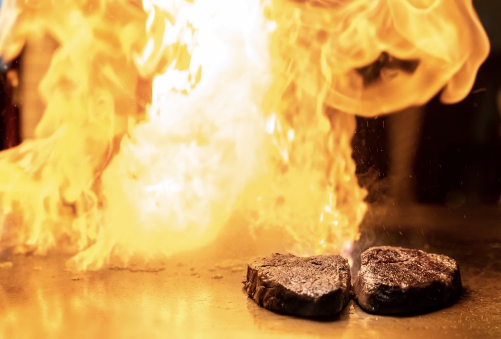 Hibachi On Fire