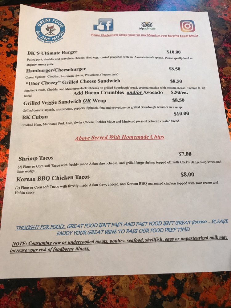 Great Food for Any Mood