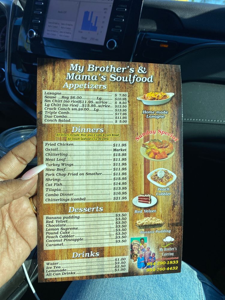 MY Brother's Soulfood Take out and Catering