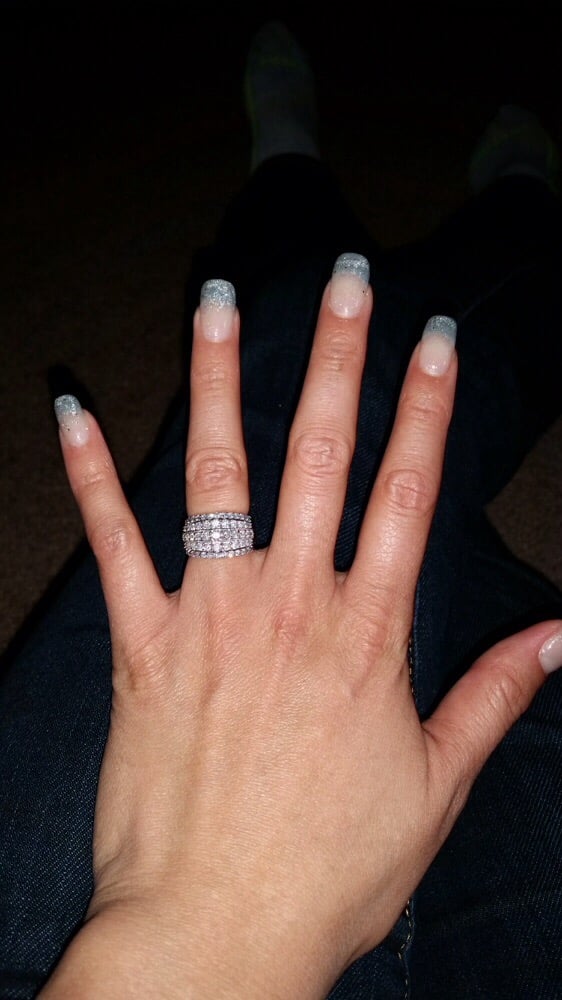 Full Set False Tip With Silk Wrap And Shelac Polish Nails Are 6 Photo Of Blush A Nail Boutique Auburn Wa United States Full Set