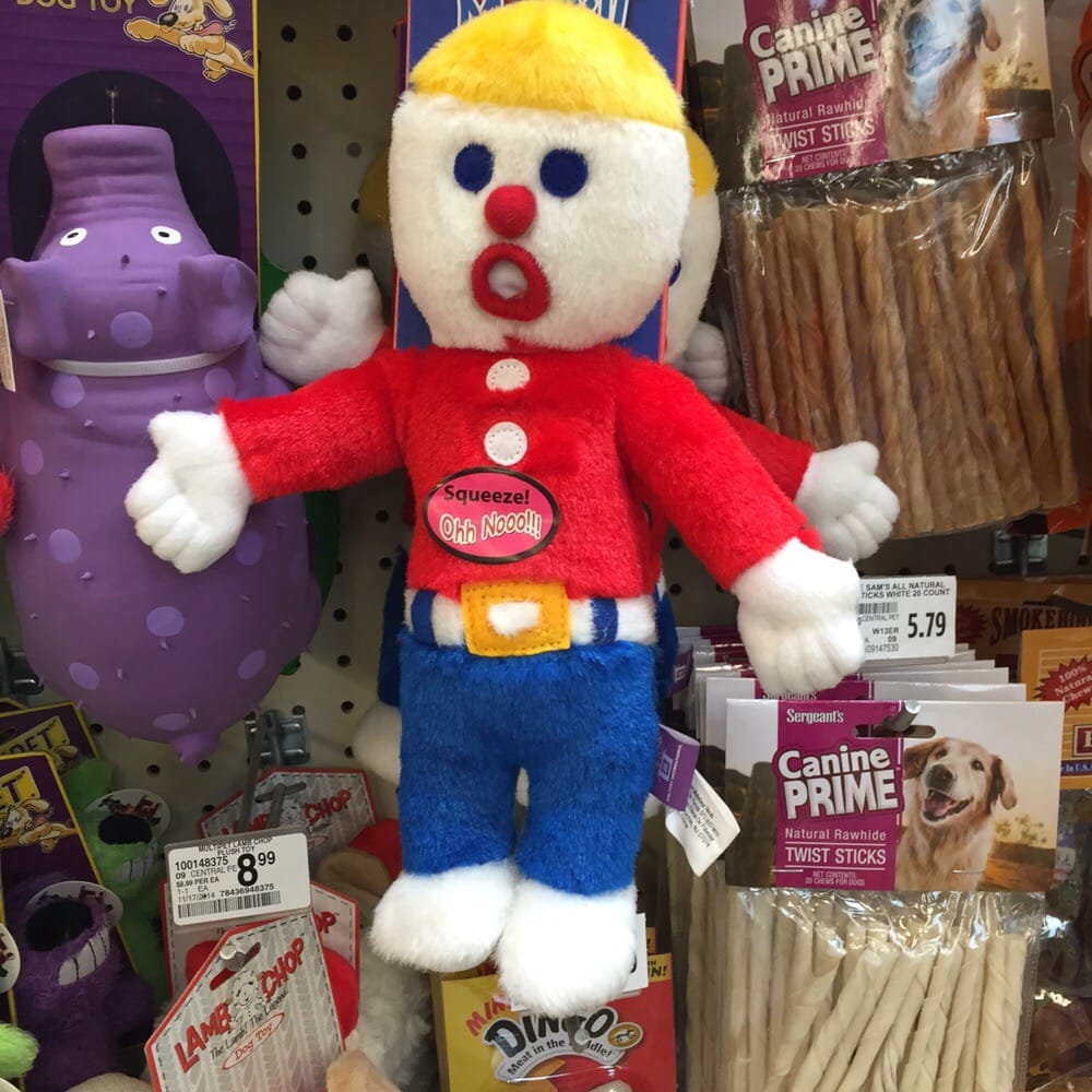 Mr Bill dog toy. Squeeze it & says OH NOOOO! Love it. - Yelp