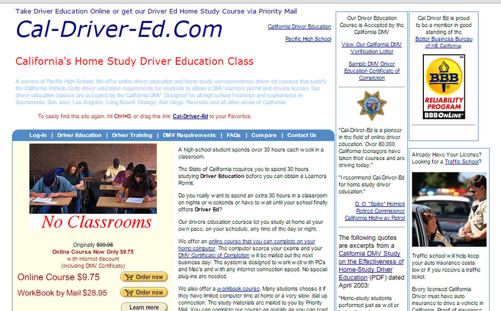 Cal drivers ed course Cal drivers ed course