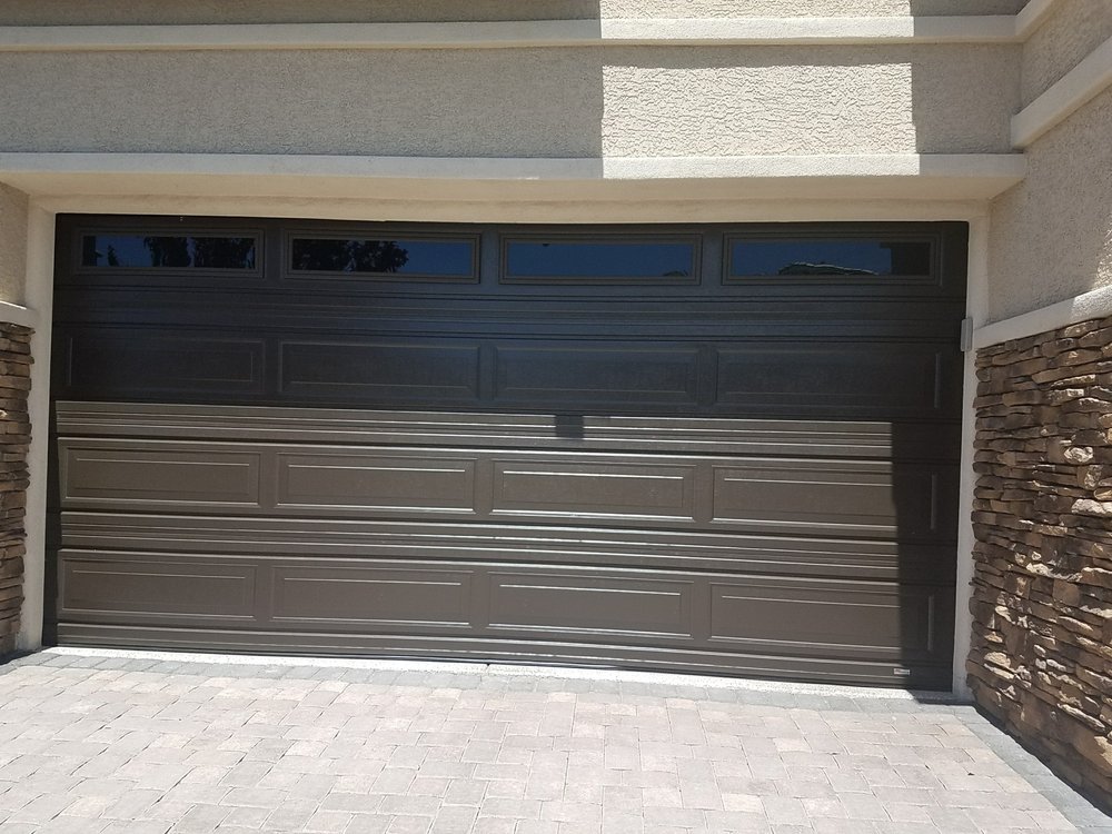 Martin Cornerstone Garage Door In Bronze With Full Tinted Window Yelp Photo Of Martin Garage Doors Nevada Las Vegas Nv United States