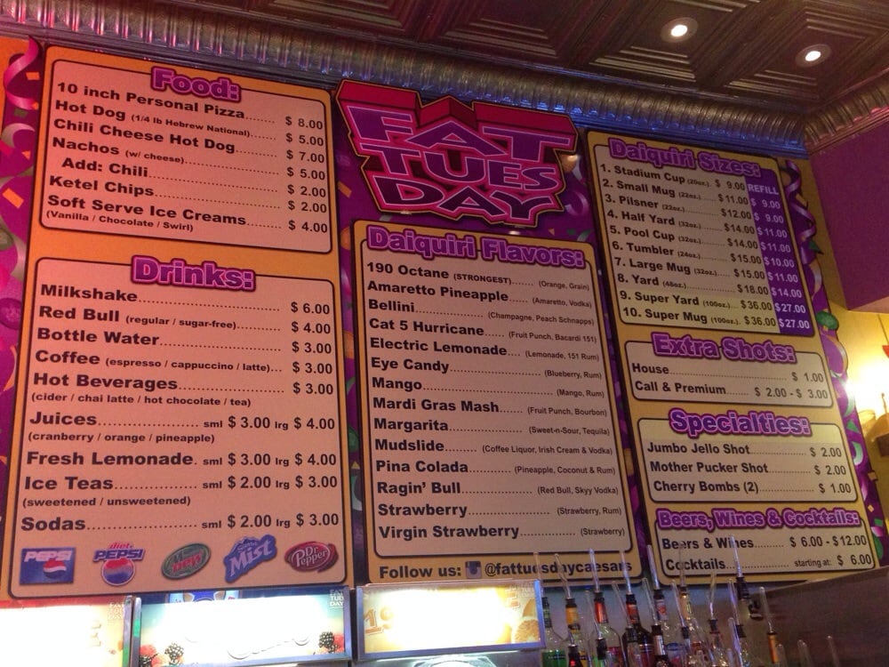 The drink menu - Yelp