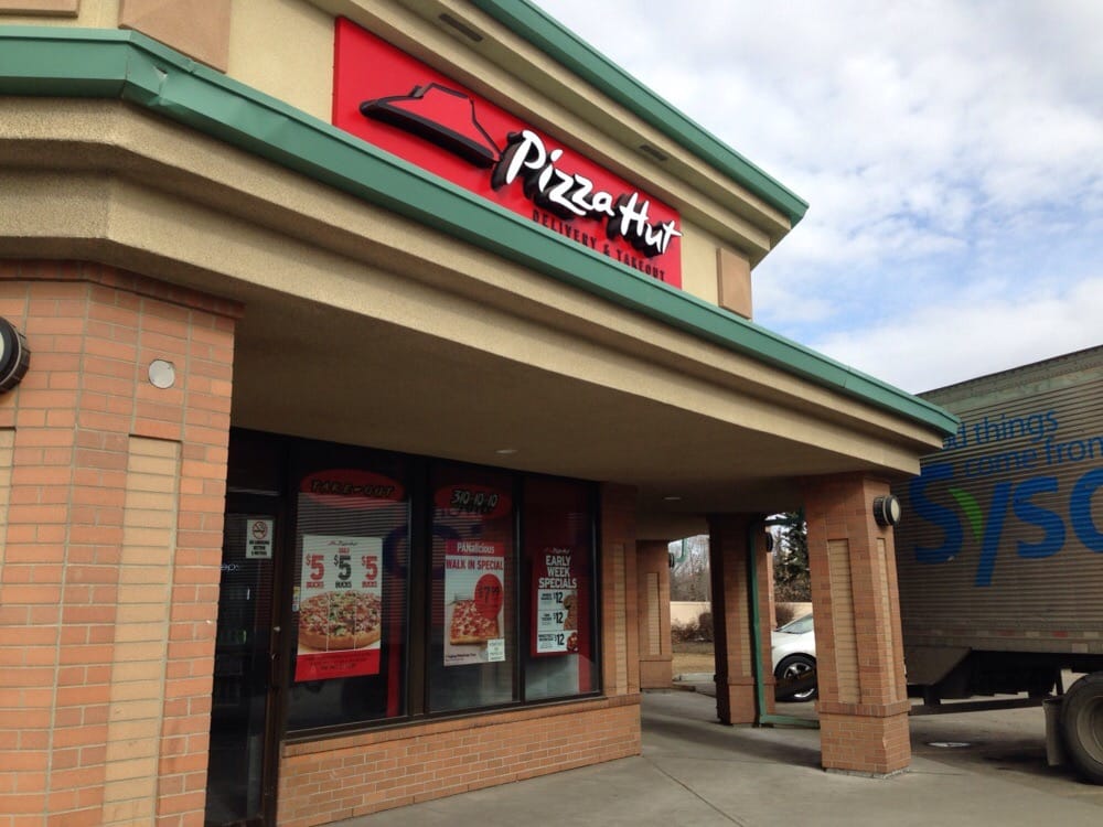 Navigation menu Pizza Hut, Bannister RD SE, Millrise Calgary AB Pizza Restaurant.
