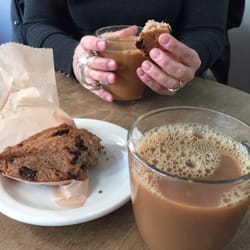 grumpy caf drip cinnamon scone coffee york thais