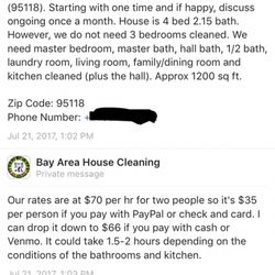 need a house cleaner