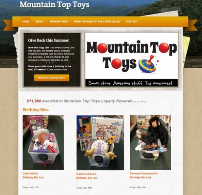 Mountain top toys congratulate, seems Something is. Mountain top toys are not