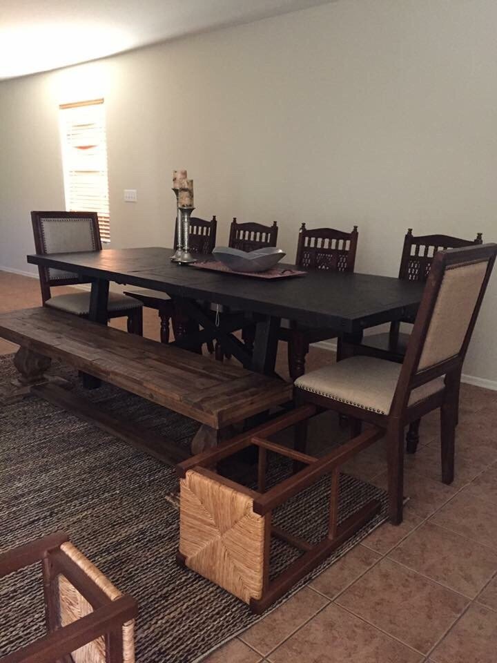 jaxon table solid wood bench and 9x10 multi jute area rug my