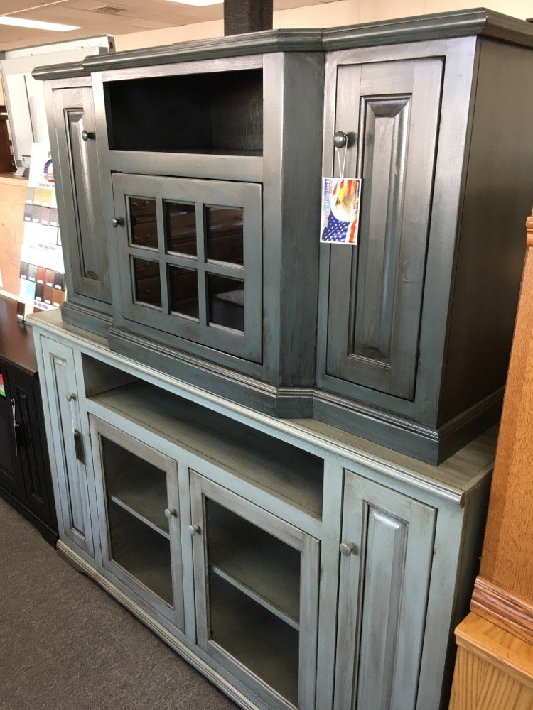 American Made Poplar Tv Consoles In Dark Light European Blue Finish Photo Of All Wood Furniture Farmingdale Ny United States American Made Poplar