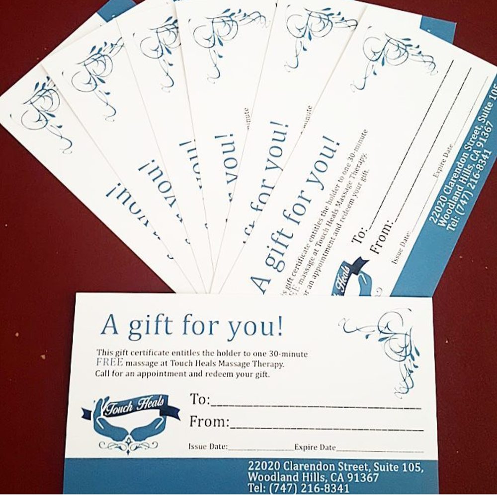 some of the gift certificates he worked on for my business yelp