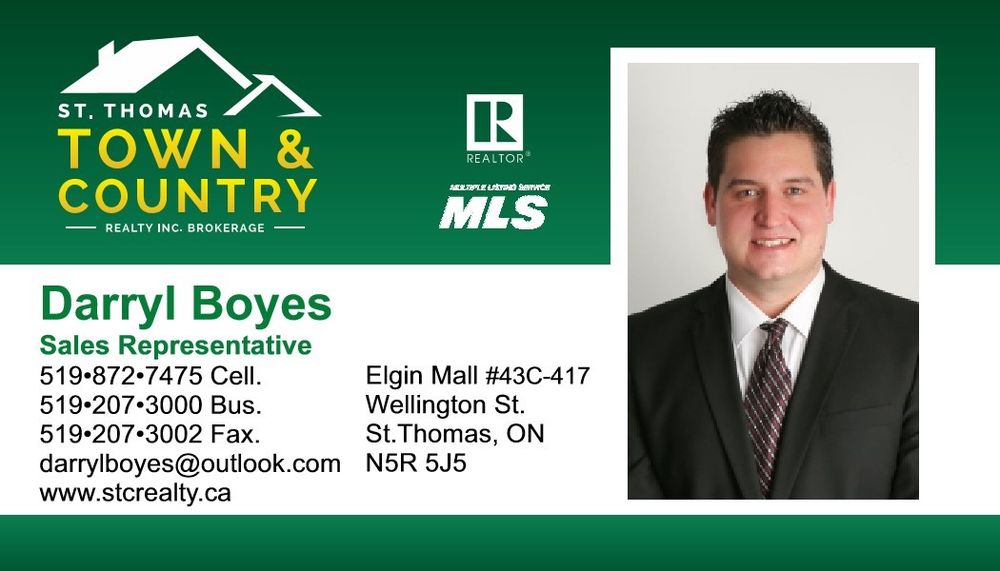 Darryl Boyes - St.Thomas Town & Country Realty
