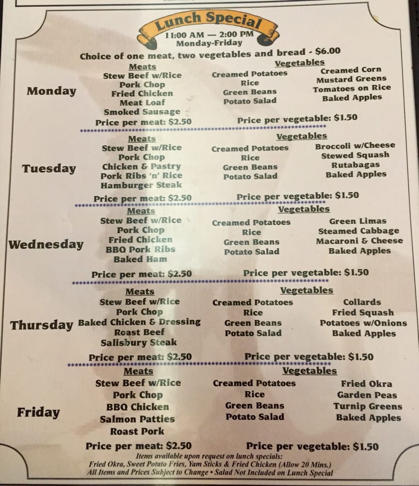 Online Menu of Dales Seafood Restaurant, Whiteville, North Carolina