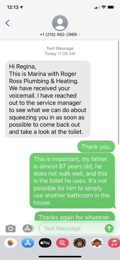 image of business Roger Ross Plumbing & Heating