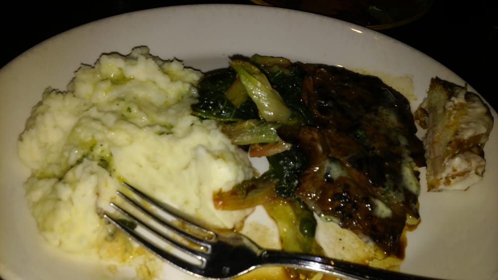 Skirt Steak with horseradish mashed potatoes the steak was served atop