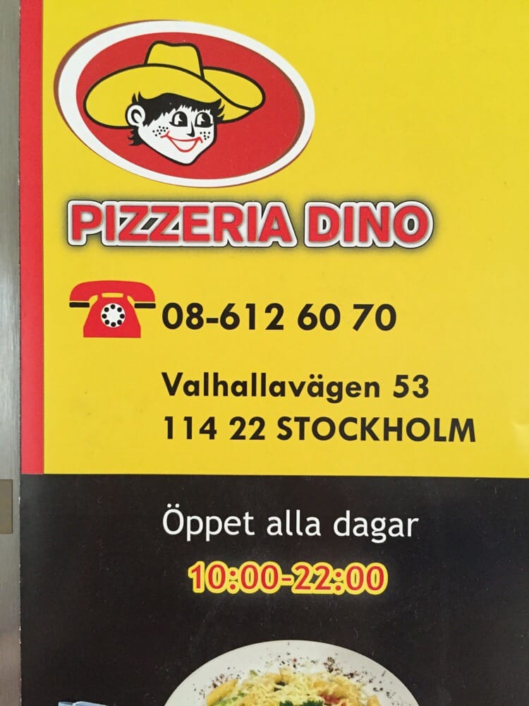 Pizzeria Dino - Pizza - Valhallavägen 53, Norra Djurgården, Stockholm ...