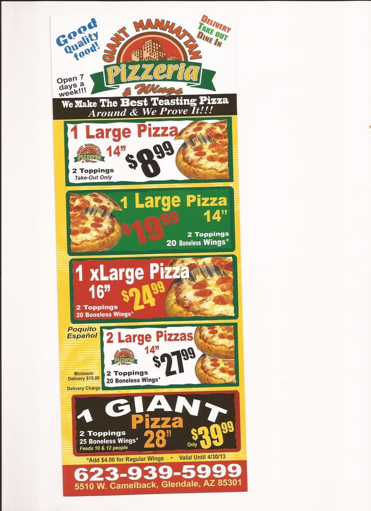 Giant Manhattan Pizzeria & Wings CLOSED 10 Reviews Pizza 5510 W