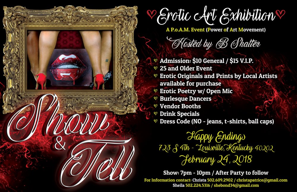 erotic ball and art show Slippered on the bottom